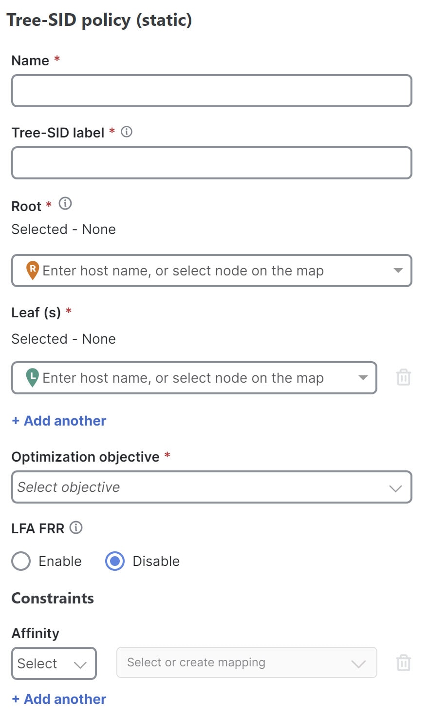 New Tree-SID Policy (Static)