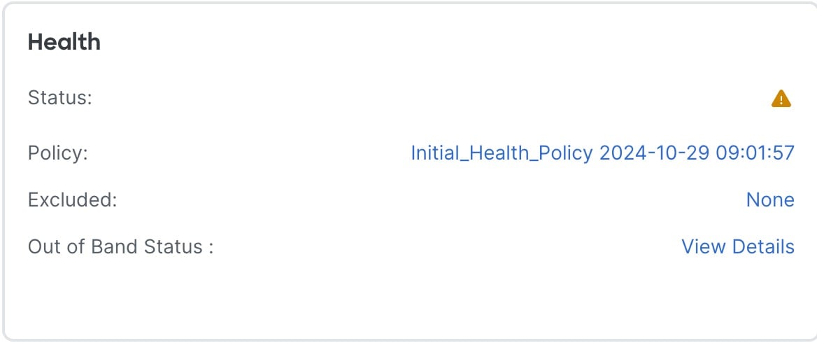 Health Out-of-Band Status