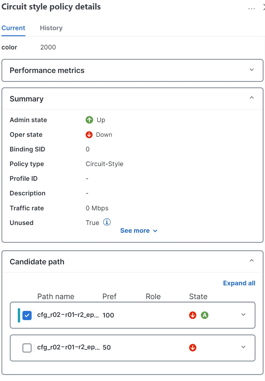 CS-SR policy exceeds bandwidth pool size