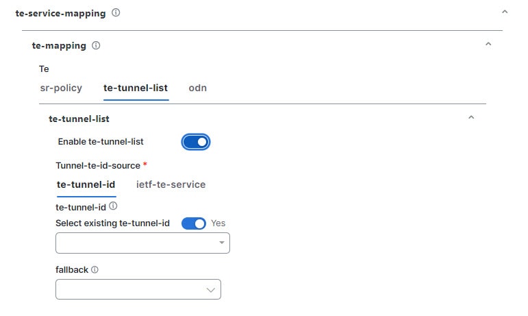 TE Service Mapping to RSVP Tunnel