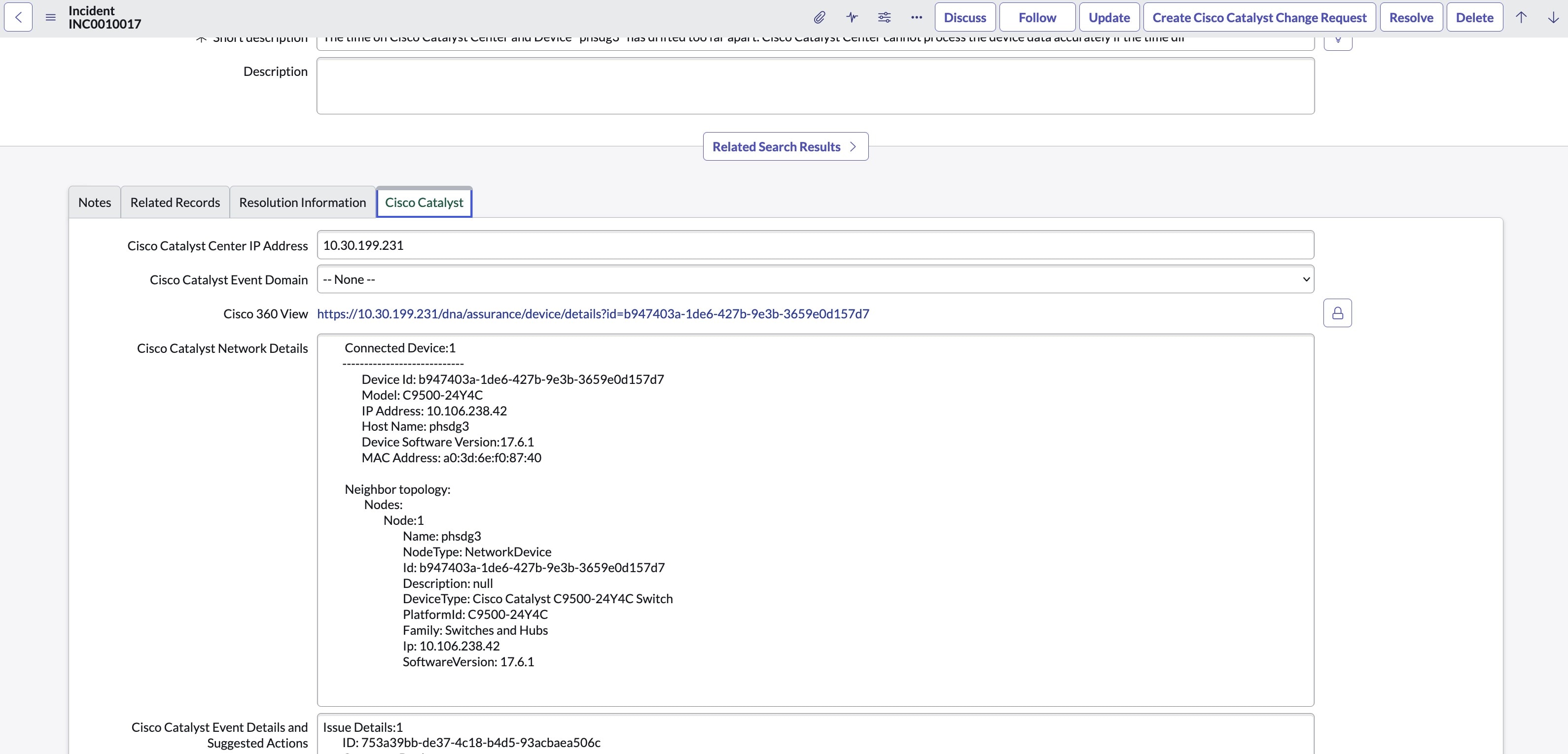 Figure 41: Displays Cisco DNA tab.