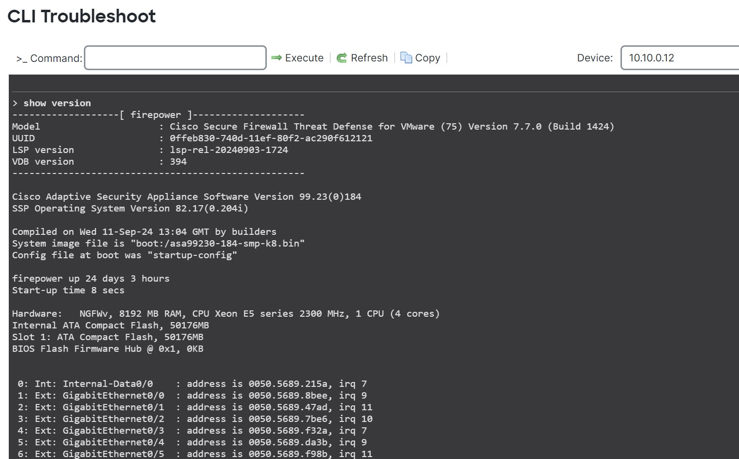 CLI Troubleshoot
