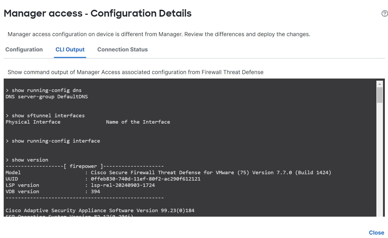 CLI Output