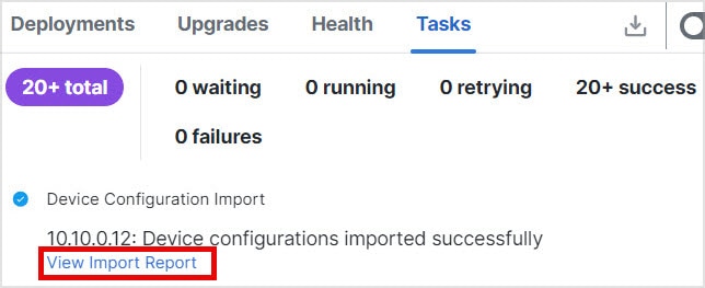 View Import Report