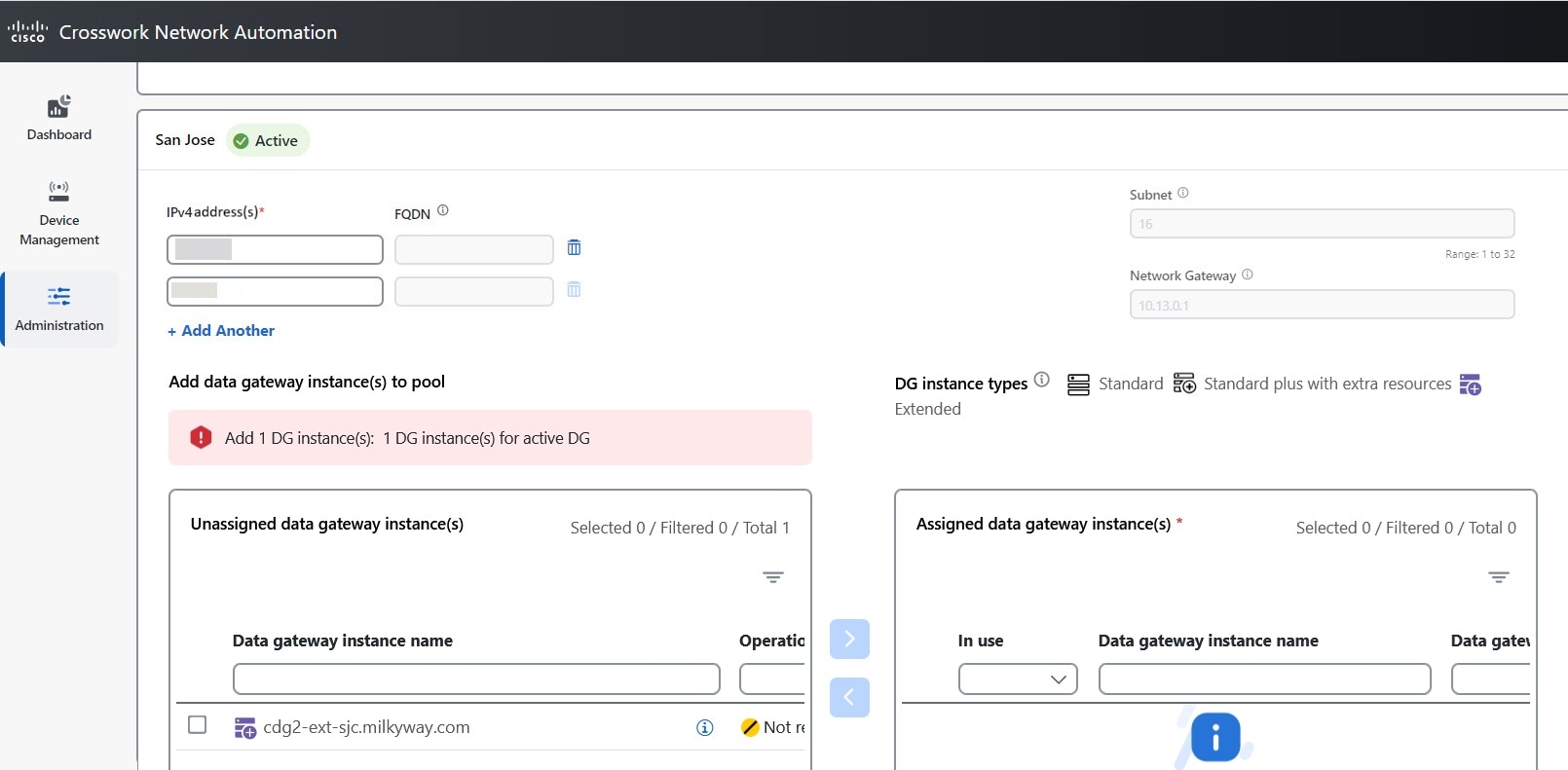 Active Pane for single stack
