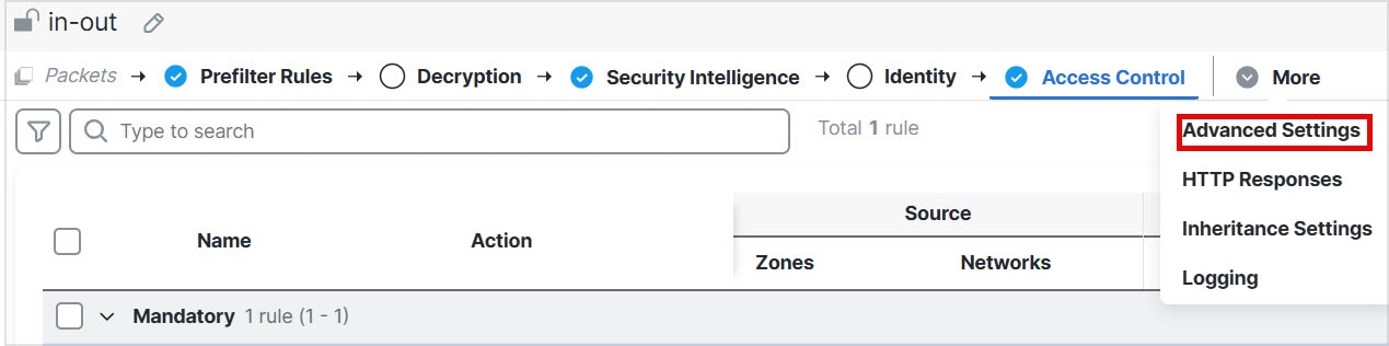 Advanced Settings