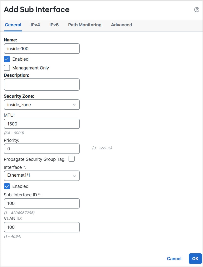 Add Subinterface