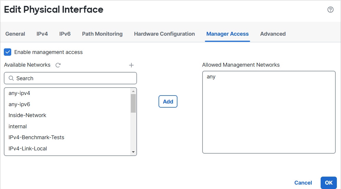 Manager Access