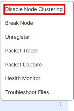 Disable Clustering