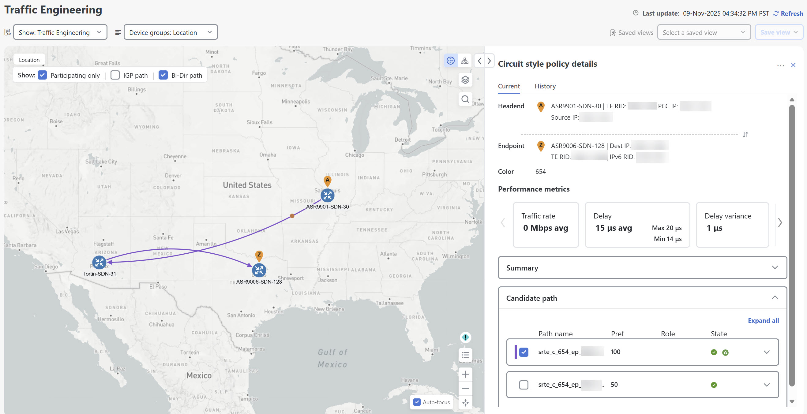 CS-SR policy details summary