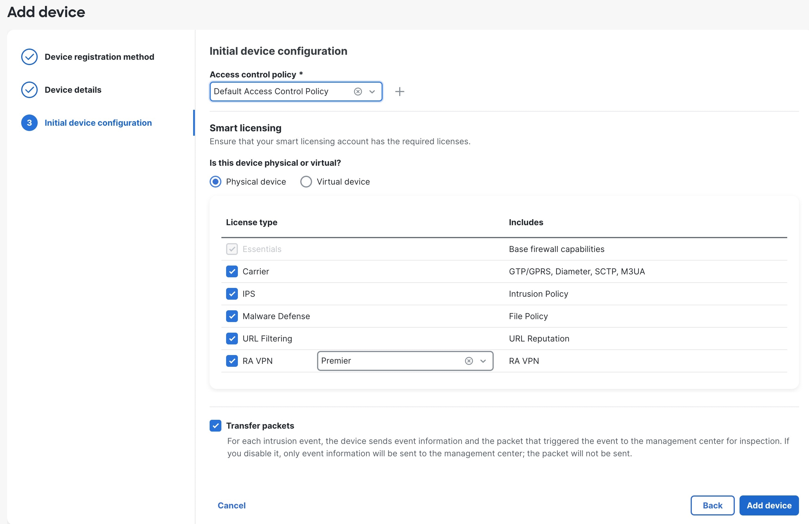 Initial Device Configuration