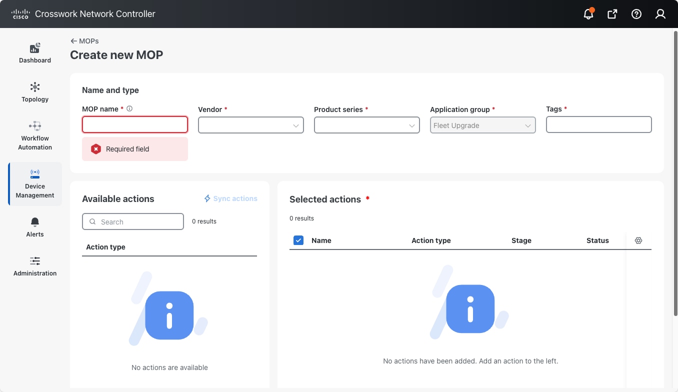 Create new MOP window