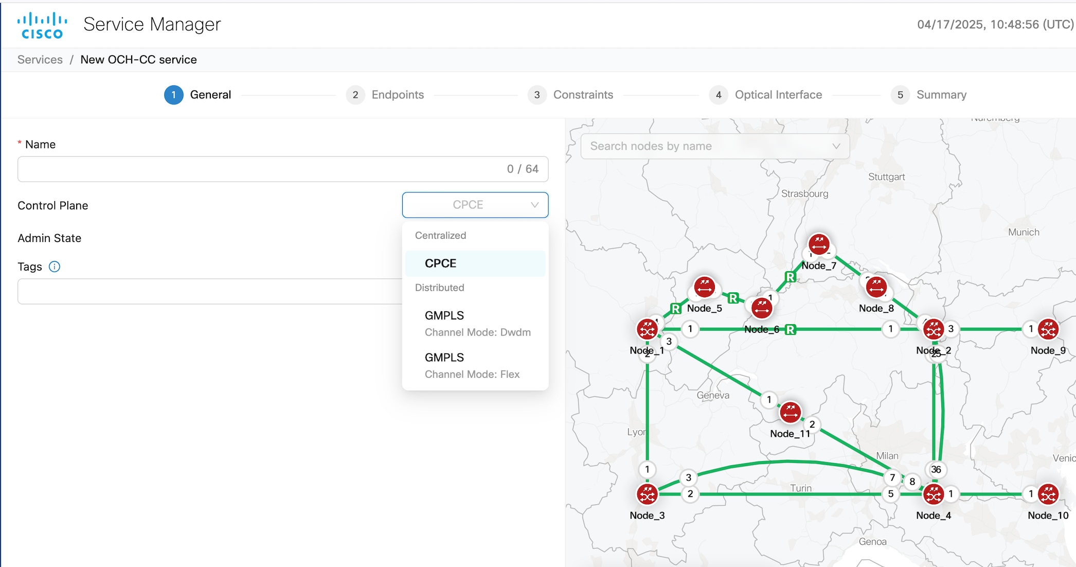 screenshot of links app