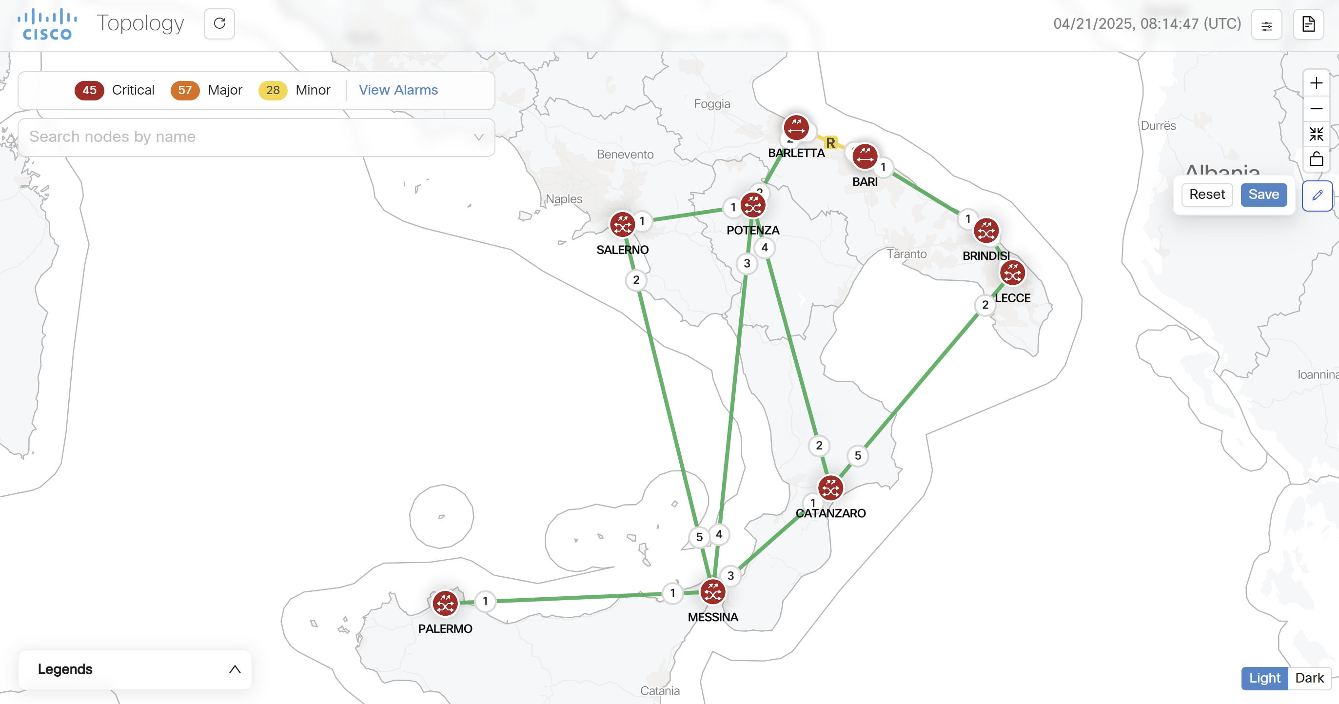 Screenshot of Topology application