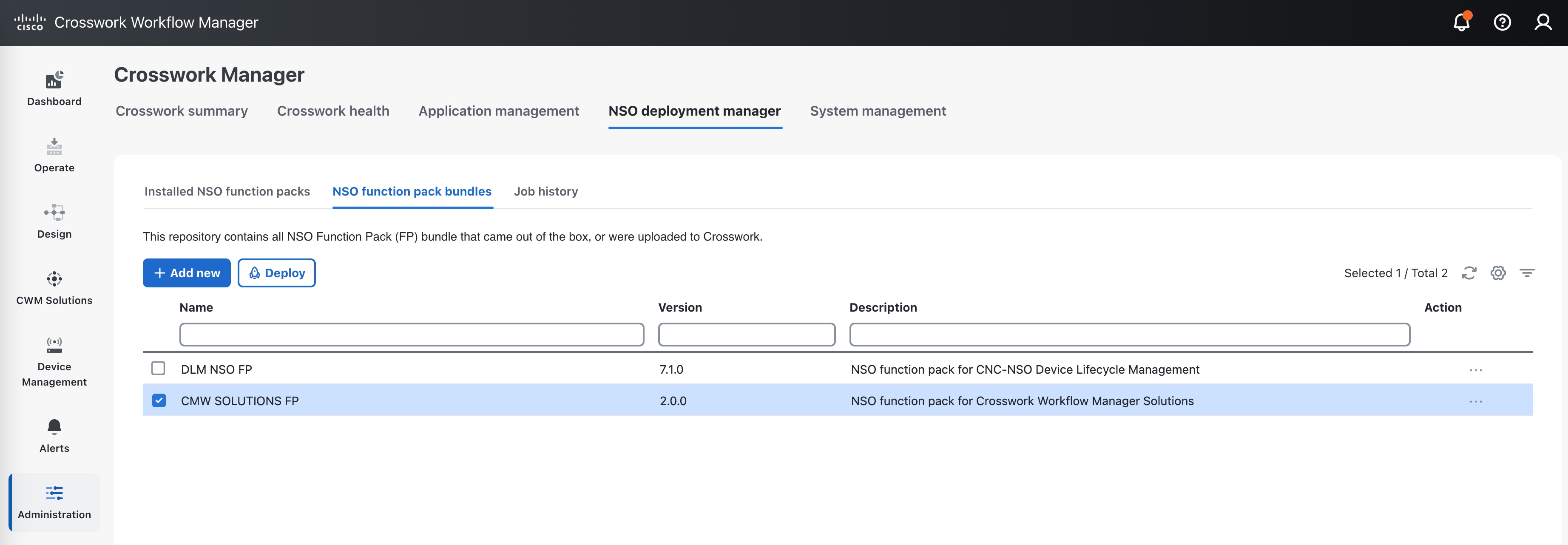 NSO Deployment Manager