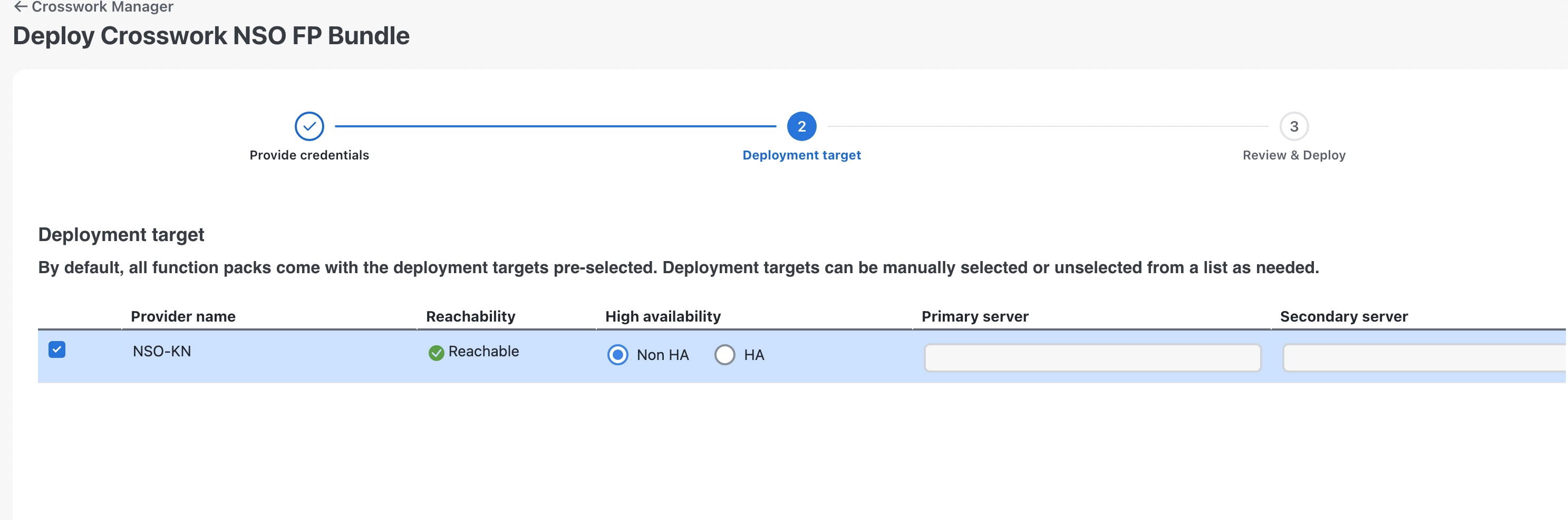 Deployment Target