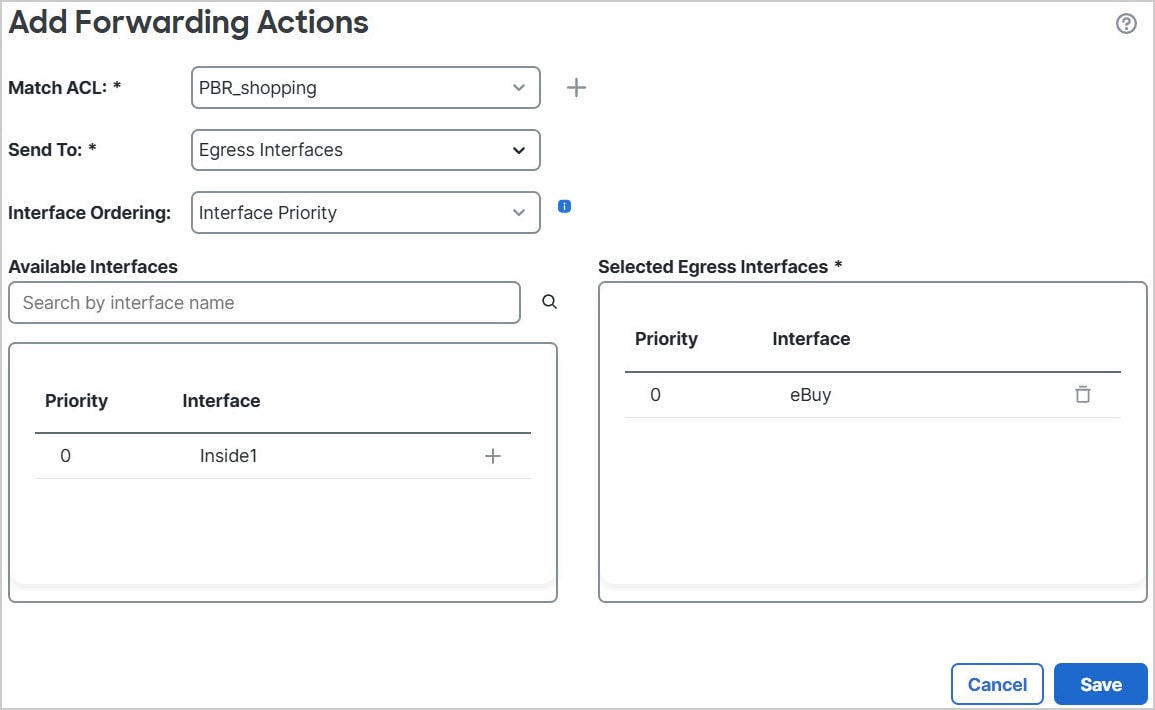 Forwarding Action