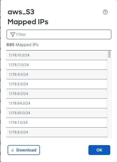 Find and optionally download IP addresses associated with a dynamic object