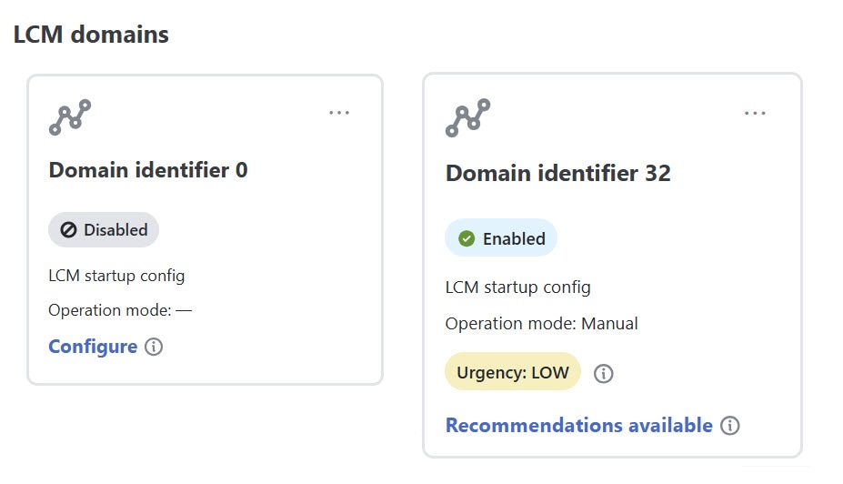 Congested detected and LCM recommendations