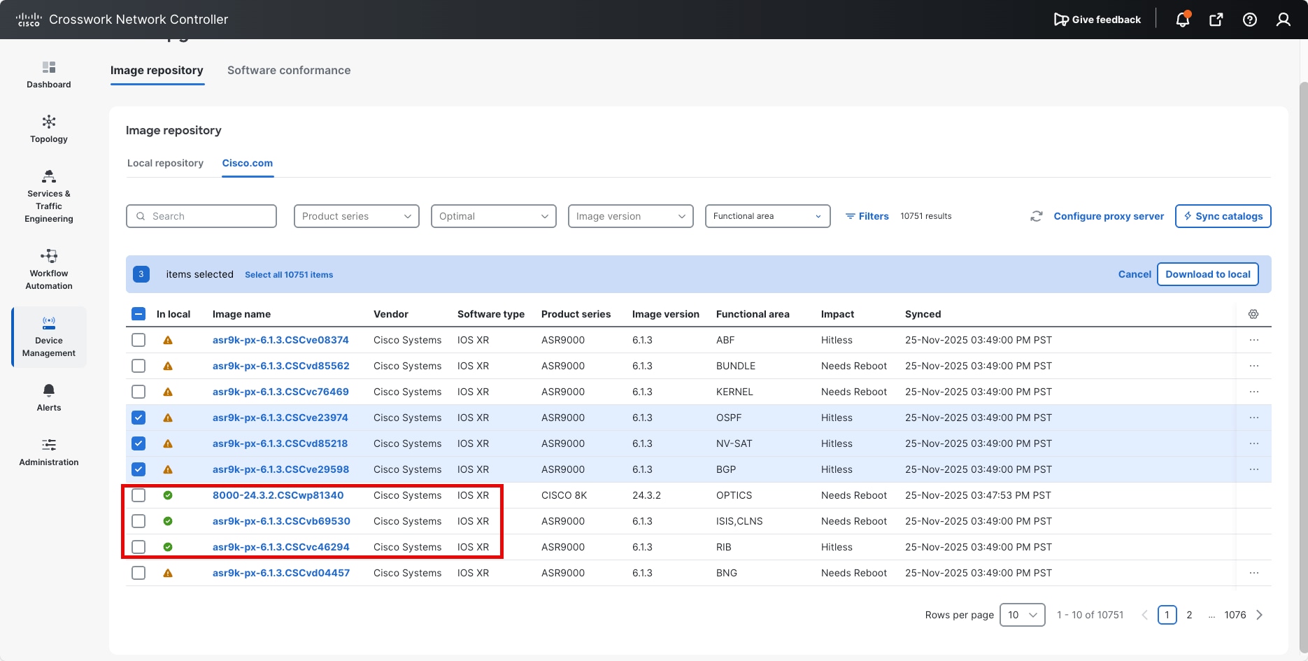 Green icon indicating image in the repository