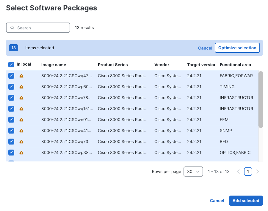 Select Software Packages