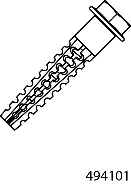 Pre-embed bolt fastener for wooden wall installation.