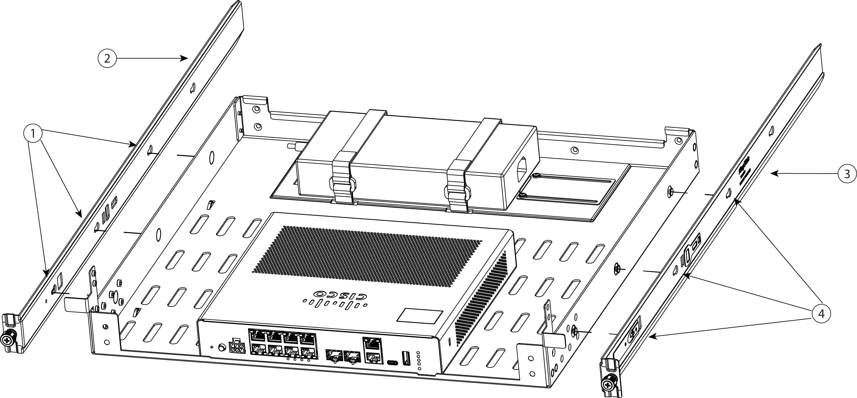 Install the slide rails onto the rack-mount shelf