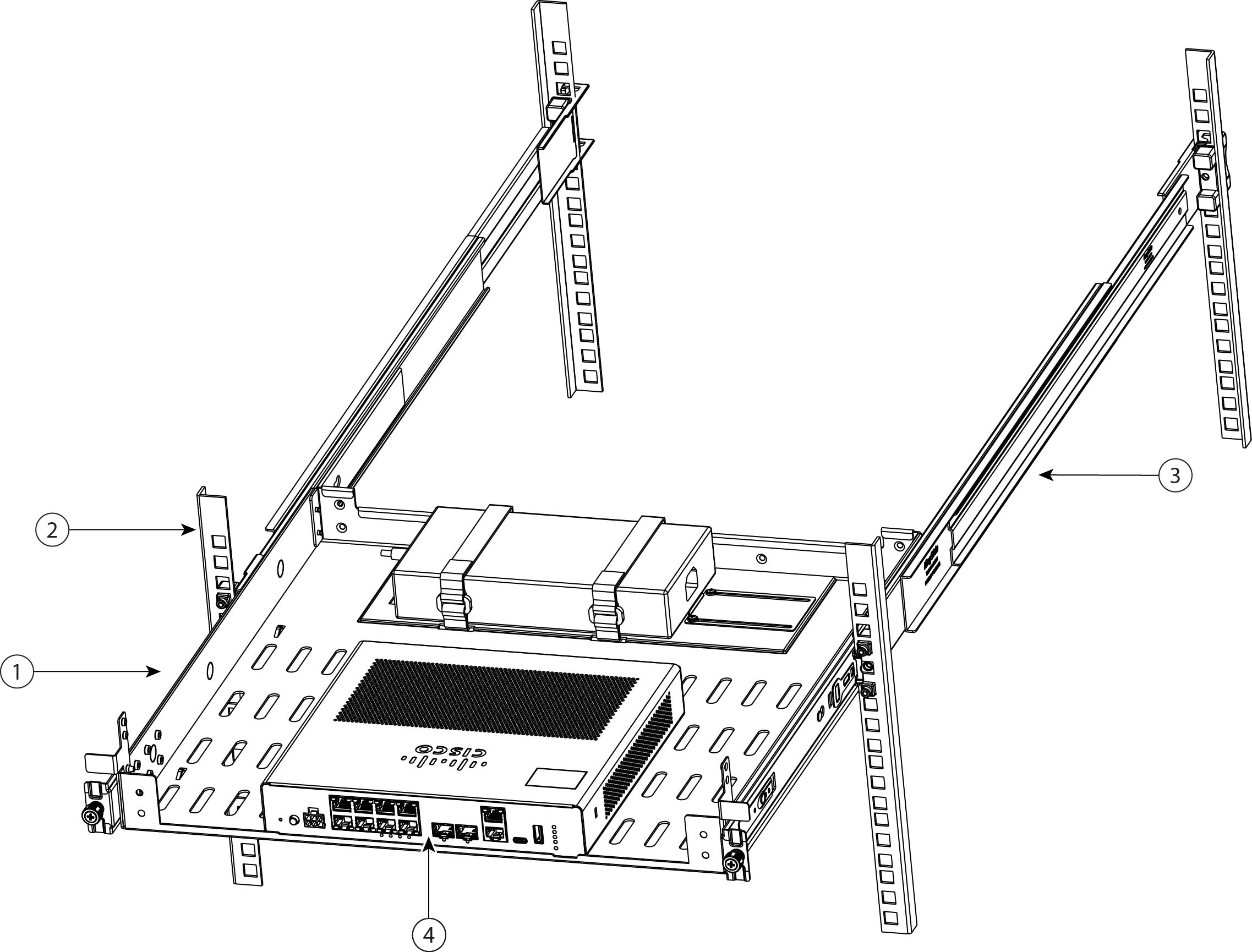 Slide the rack-mount shelf into the sliding rack