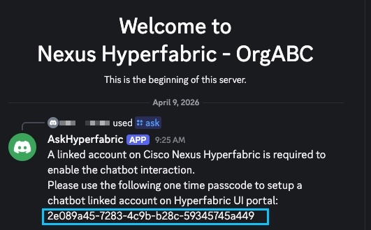 The image shows where to find the binding code in Discord.