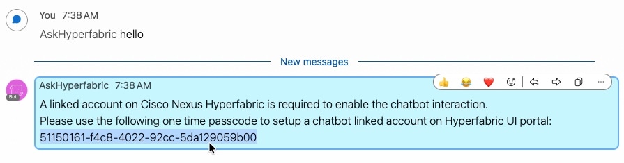 The image shows the binding code after the ask prompt is entered.