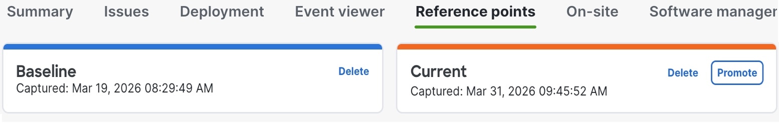 This image shows where the Delete or Promote options are located in the GUI.