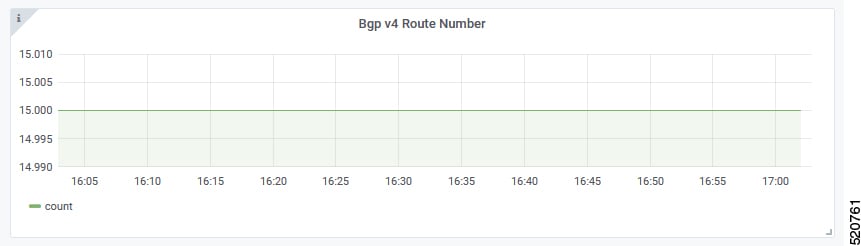 The screenshot dispalys the BGP v4 Route Number