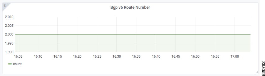 The screenshot displays the BGP v6 Route Number