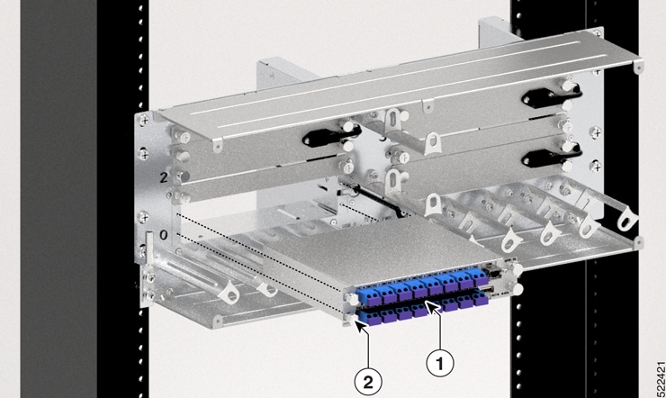 Inserting 16-Port Breakout Module into the Breakout Panel