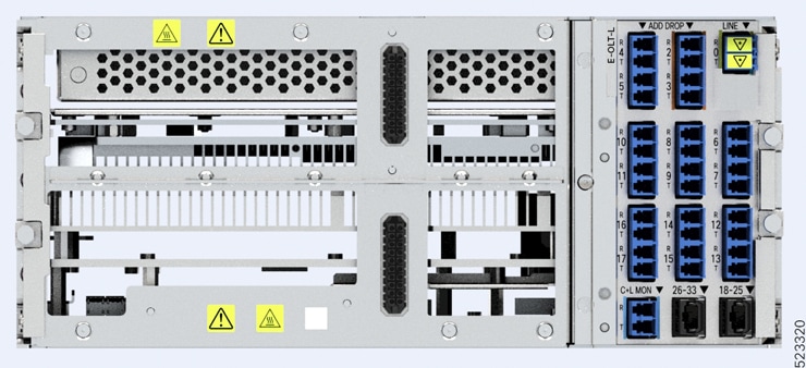 Front View of E-OLT-L Line Card