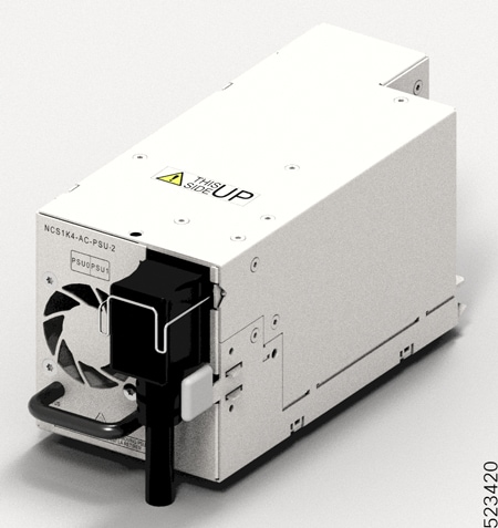 This image shows the NCS1K4-AC-PSU-2 PSU in perspective view.