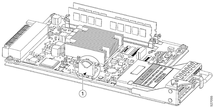 Locating the vertical RTC battery socket in the controller.