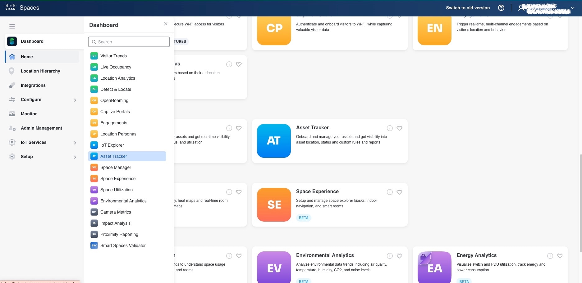 The Asset Tracker dashboard shows app navigation and overview information.