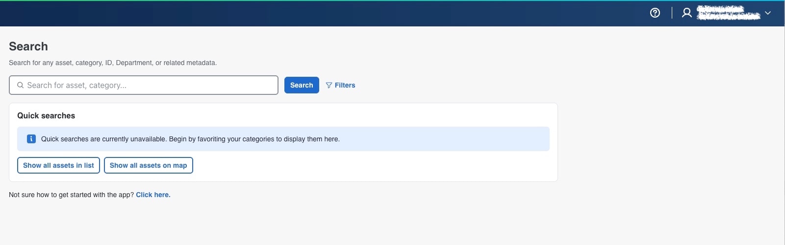The Search page shows the search field, filters, and list and map view options.