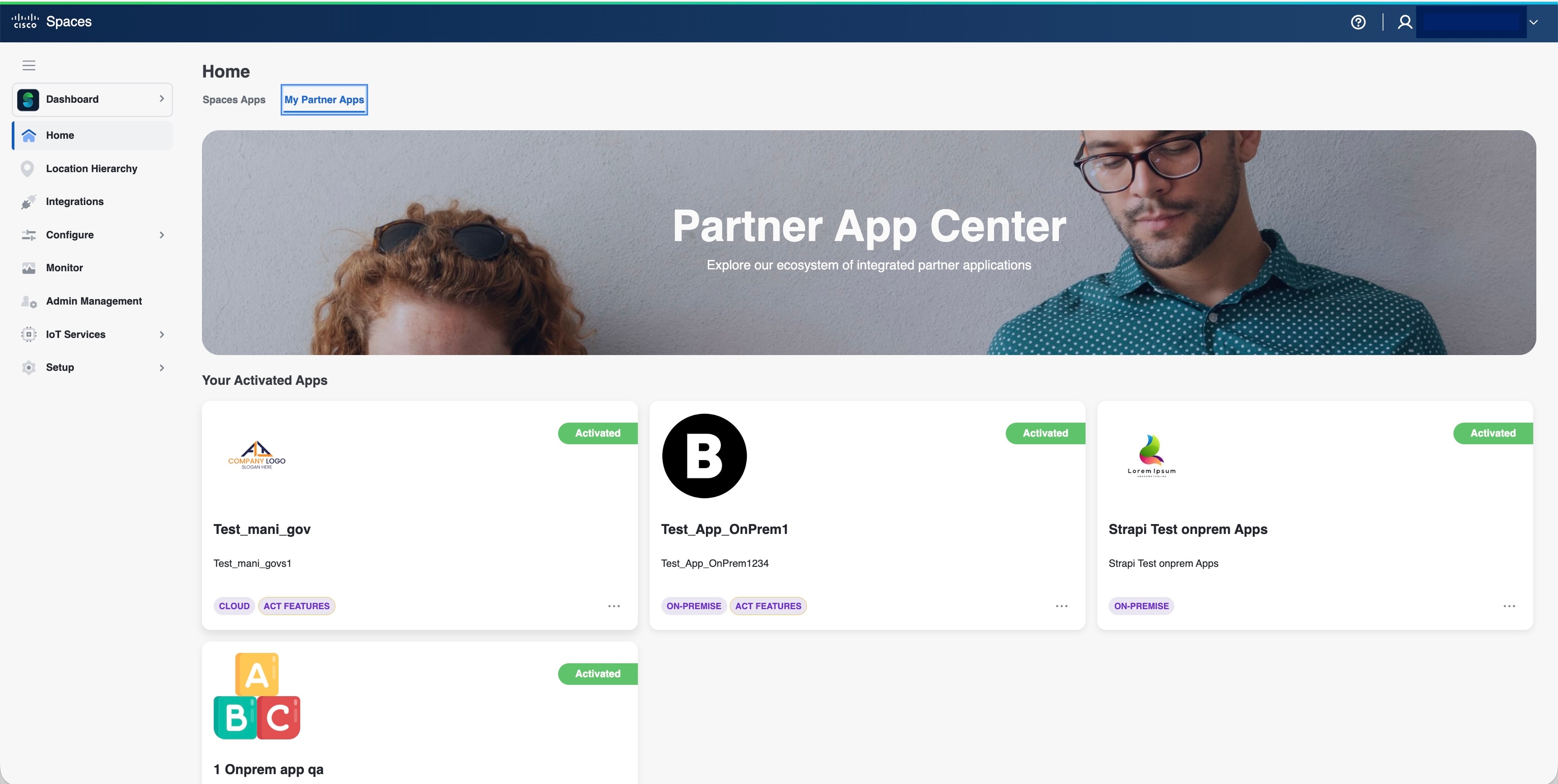My partner apps tab