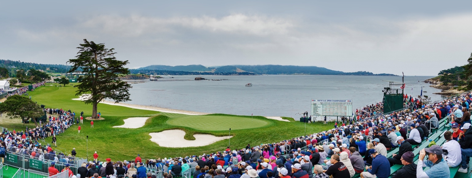 Crowds at Pebble Beach during U.S. Open Championship