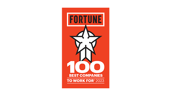 Graphic that reads, "Fortune 100 Best Companies to Work For 2023"