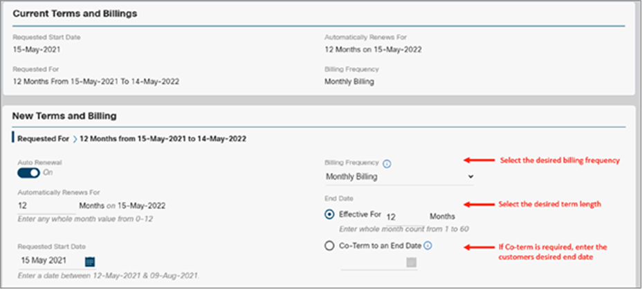 Terms and Billing
