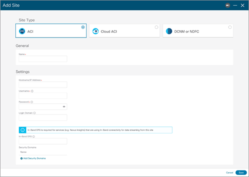 Set up common sites and services from a single pane of glass