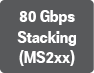 80 Gbps Stacking(MS2xx)