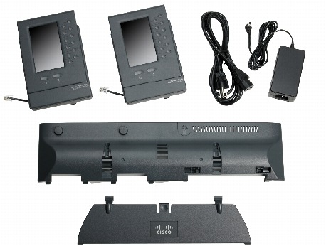 図 4 2 台の Cisco Unified IP Phone 7916 拡張モジュールの取り付けに必要な部品
