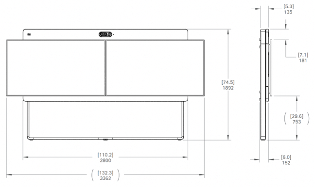 A drawing of a rectangular objectDescription automatically generated