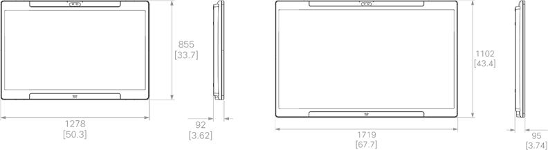 With wall mount