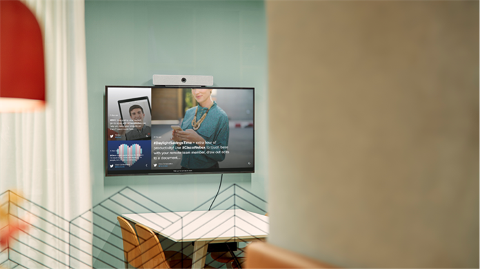 Digital signage on-screen with Cisco Webex Room USB