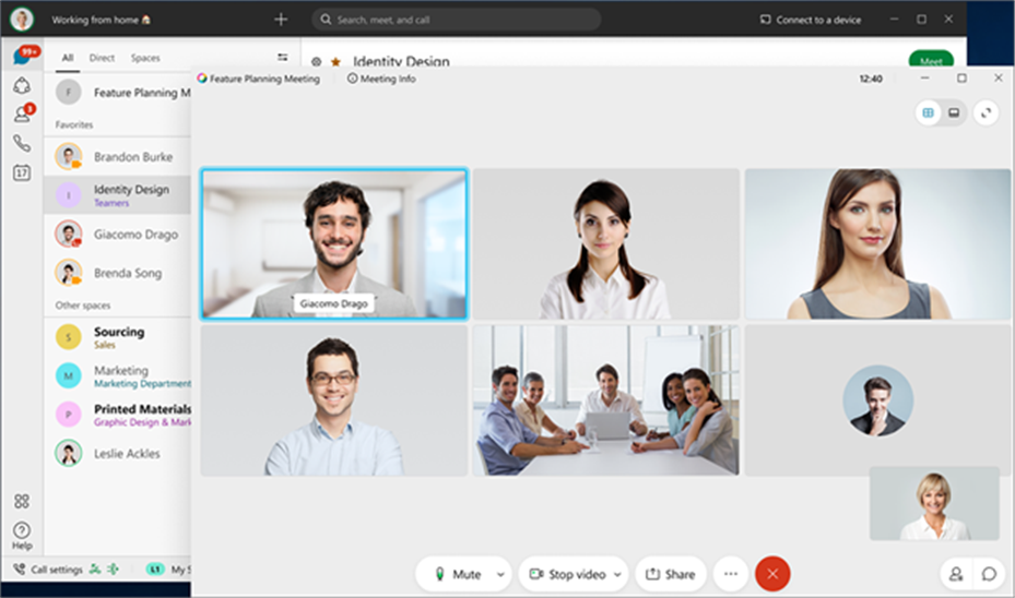 Webex App Grid Layout